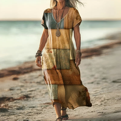 Sofia™ | Stilfuld Blomsterprint Boho Kjole